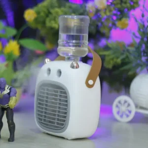 Desk Mini Fan With Humidifier,USB Rechargeable Cooler,Portable Air Conditioners,Large Capacity,3 Gear for Summer Home Appliance